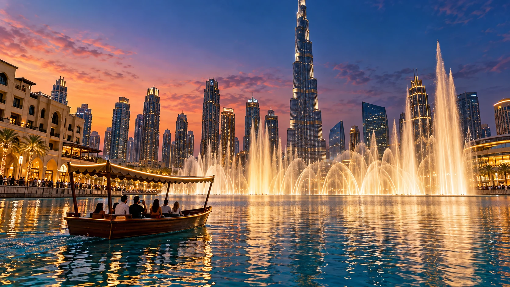 Dubai Fountain Show and Lake Ride tickets in Downtown Dubai