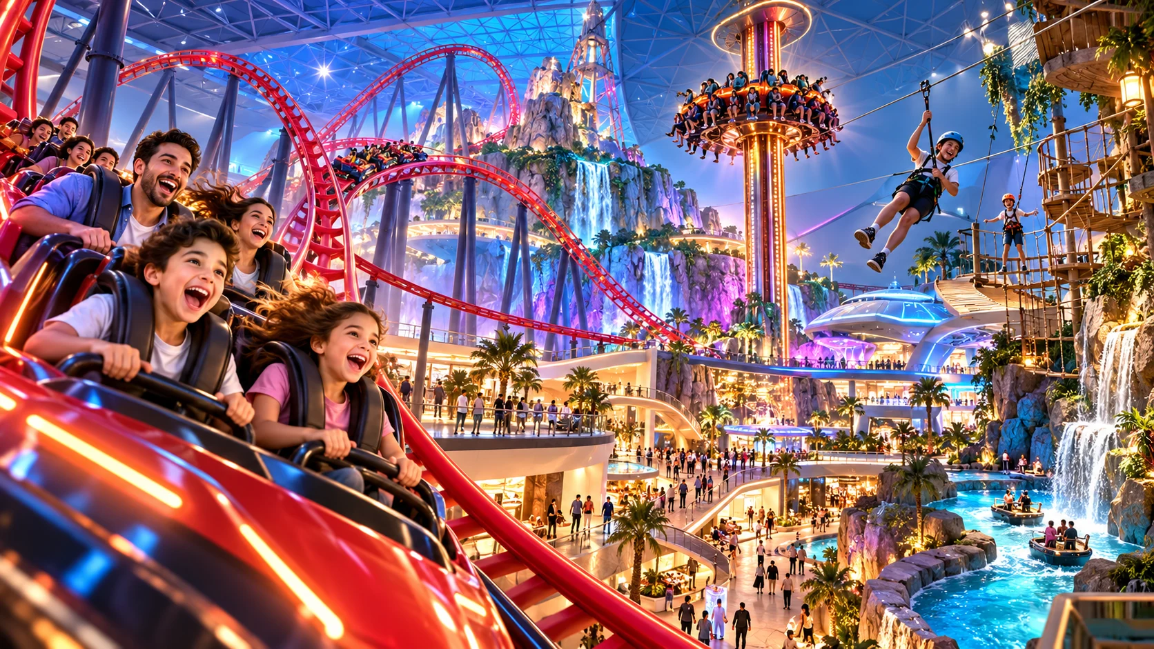 IMG Worlds of Adventure Dubai tickets and indoor theme park rides
