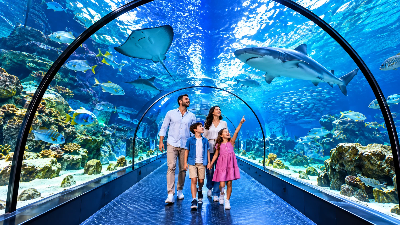 National Aquarium Abu Dhabi tickets and underwater aquarium tunnel